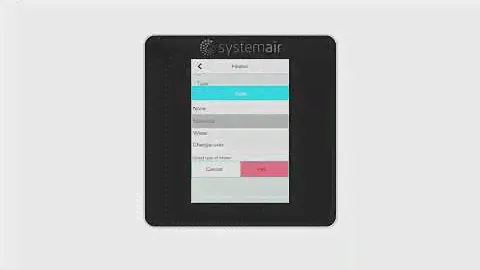 Systemair SAVE | HMI Integrated Heater on off